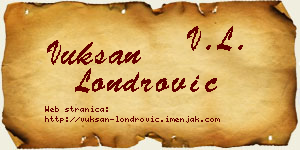 Vuksan Londrović vizit kartica
